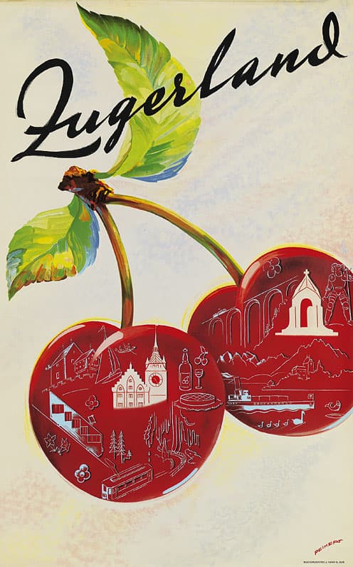 Zugerland Reiseplakat 1939, Illustration Martin Peikert
