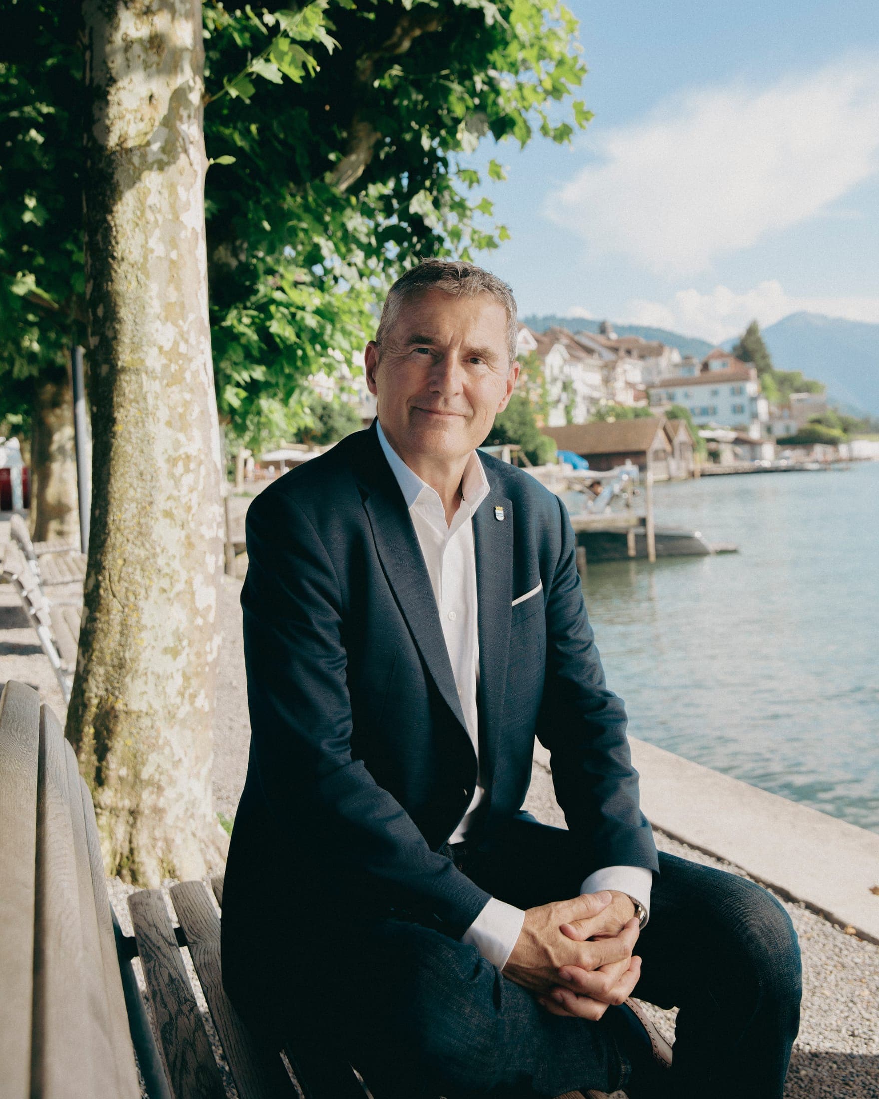 André Wicki an der Seepromenade Zug